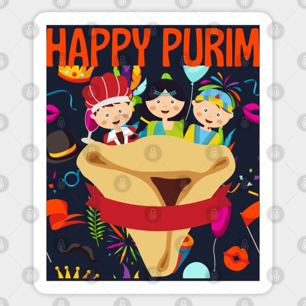 Happy Purim Sticker by Souls.Print